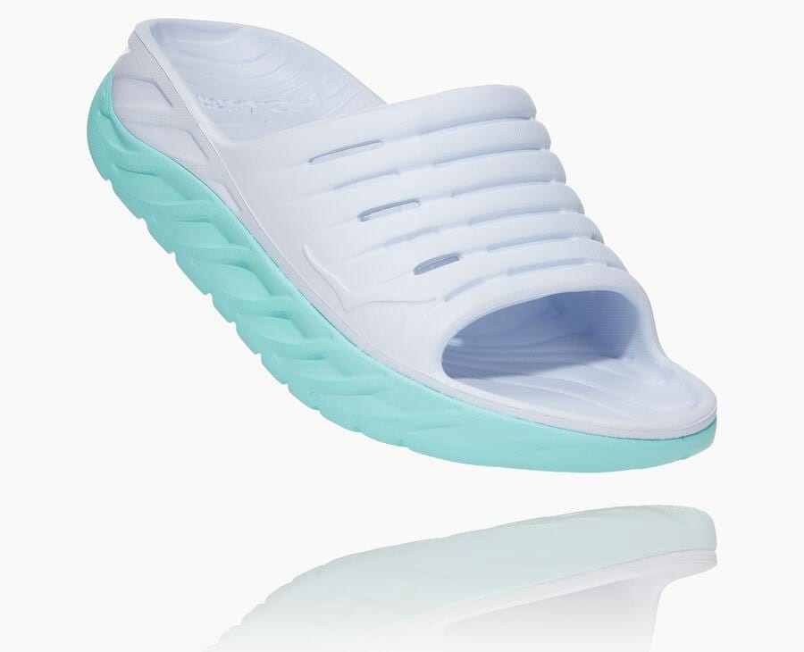 Hoka One One Terlik Kadın Beyaz/Mavi - Ora Recovery - WS2489051